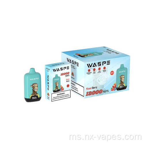 Waspe 12000 Puffs Digital Box Depbing Vape Vape Borong